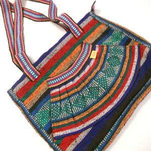 Colorful Boho Hippie Shoulder Bag Made in Mexico Unused Open Cavity Zip Top